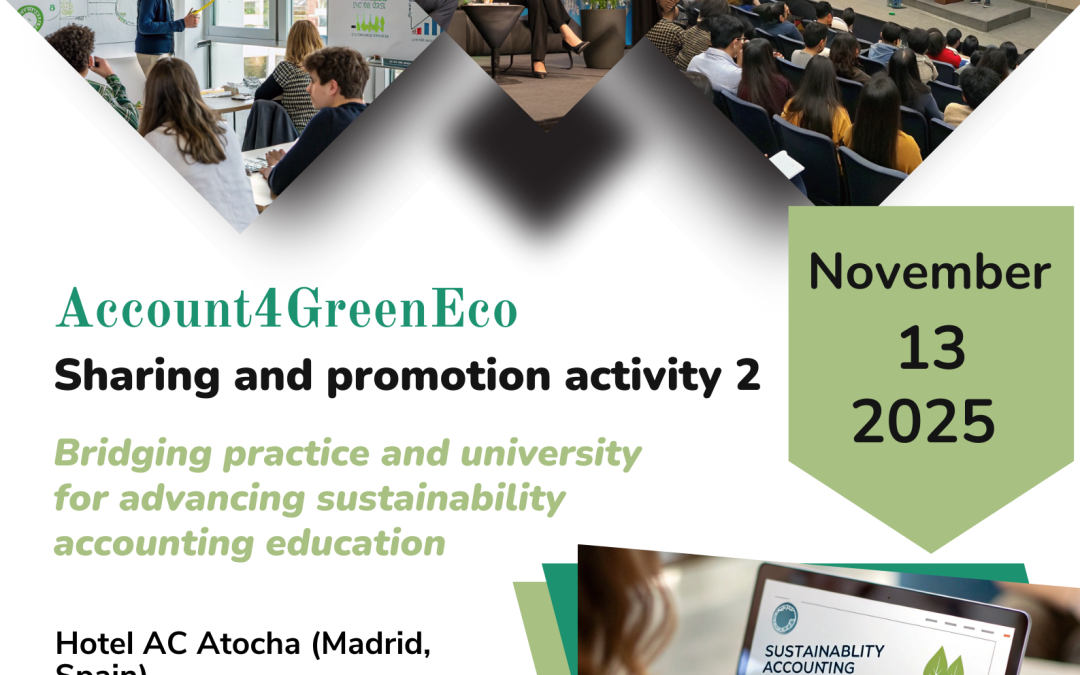 Account4GreenEco Project announces its Final Conference – Bridging practice and university for advancing sustainability accounting education (November 13, 2025)